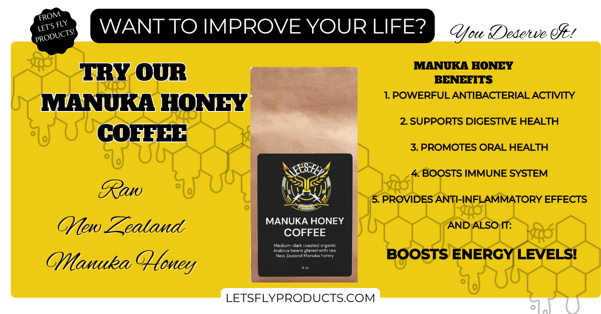 Let's Fly - Manuka Honey Coffee 4oz