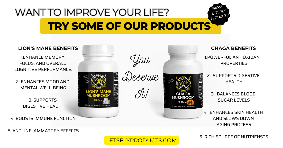 Chaga Mushroom Capsules - Let's Fly Products